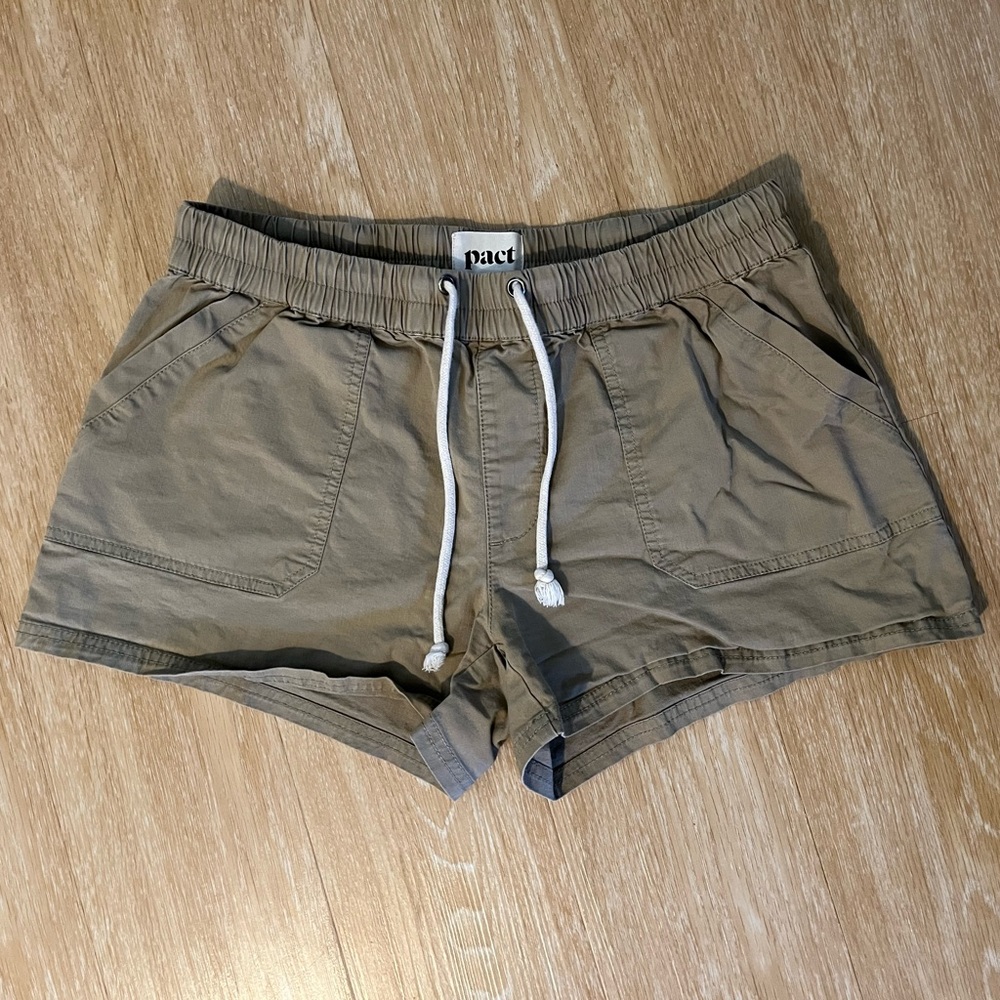 Pact Woven Twill Drawstring Short